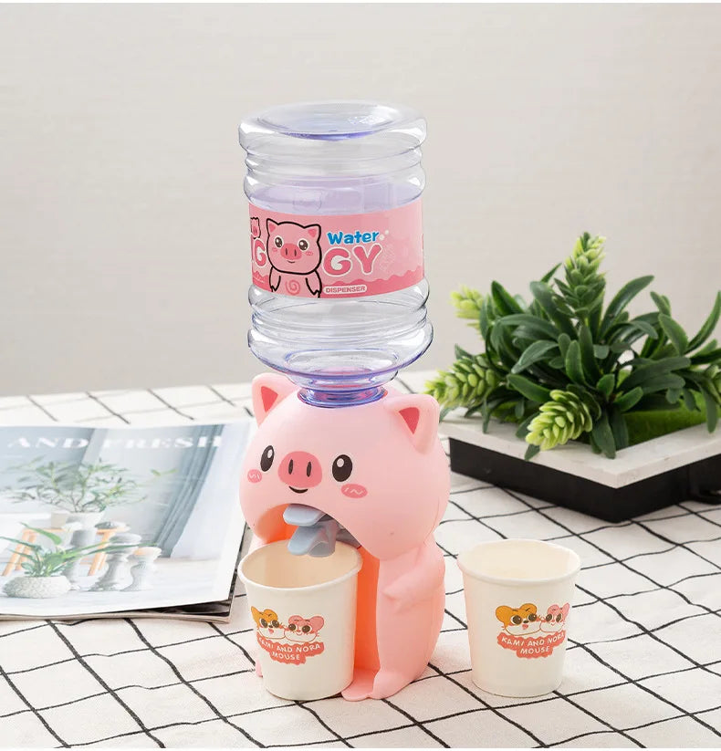 Mini Water Dispenser Beverage Frog Piggy Play House Dispenser Toy Mini Water Dispenser Cartoon Dormitory Toys