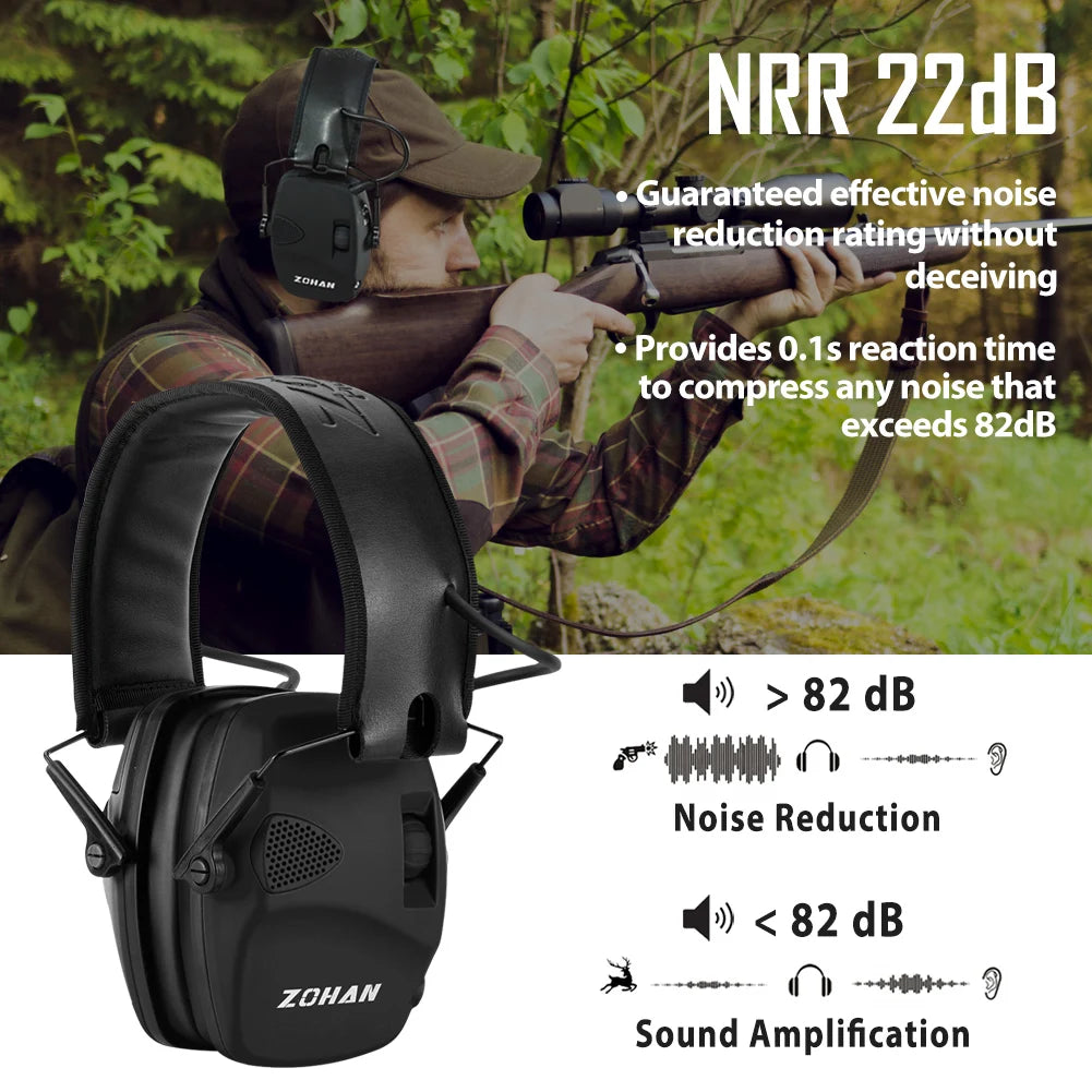 Electronic Shooting earmuffs Tactical headset Ear Protection Anti-noise Ear muff for Hunting Ear Defender Sound Amplification