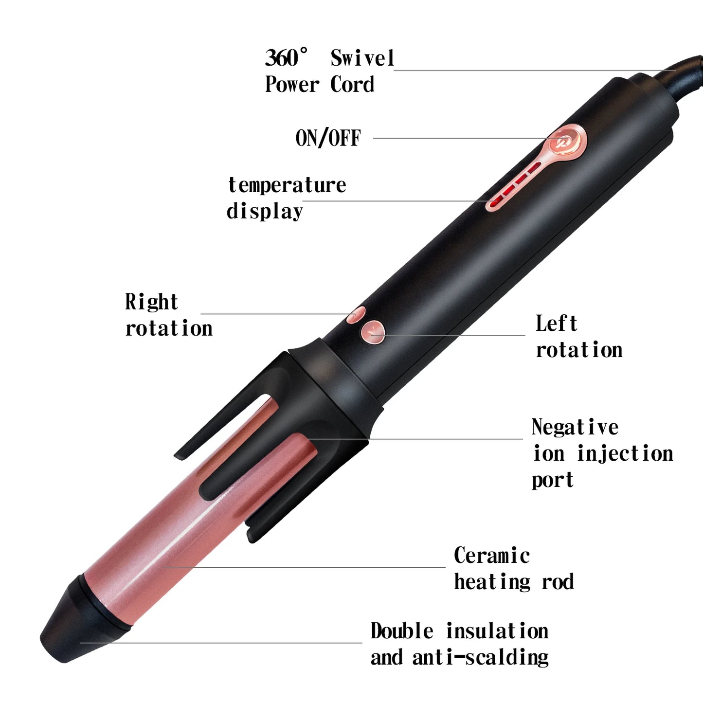 Automatic Hair Curler Auto Hair Curling Iron Ceramic Rotating Air Curler Air Spin Wand Styler Curl Machine Magic Hair Curler