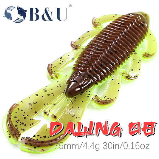 B&U  Bandito Bug 75mm Fishing Soft Lure Fishing Lures Soft Silicone Craws Baits Shrimp Scent Bass Pike Peche Gear Fishing Tackle