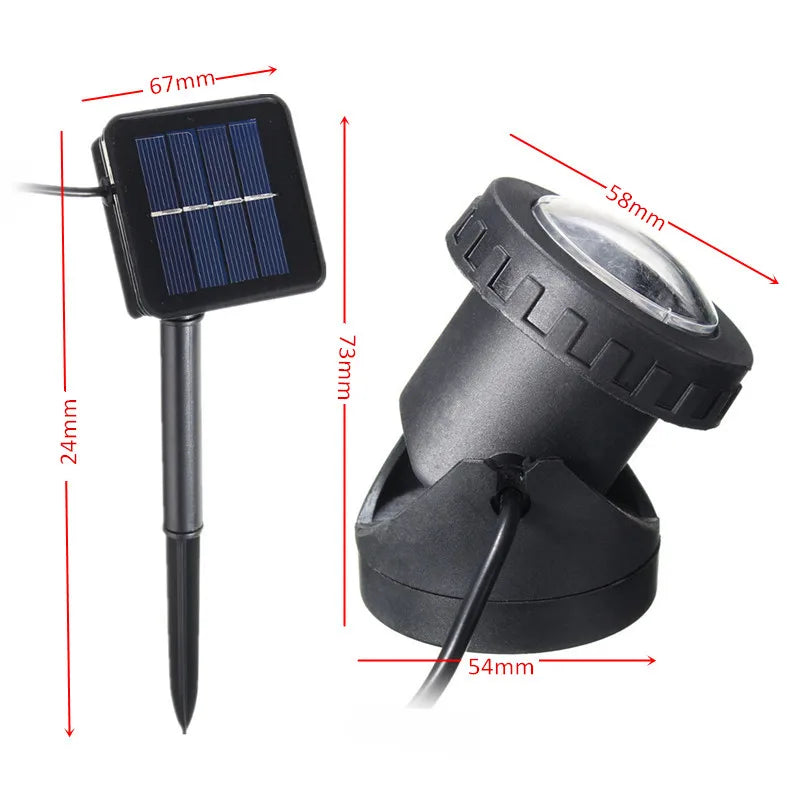 6 LED Solar Garden Spot Light Outdoor Lawn Landscape Pool Pond Yard Powered Spotlight Waterproof Solar Lamp Bulb