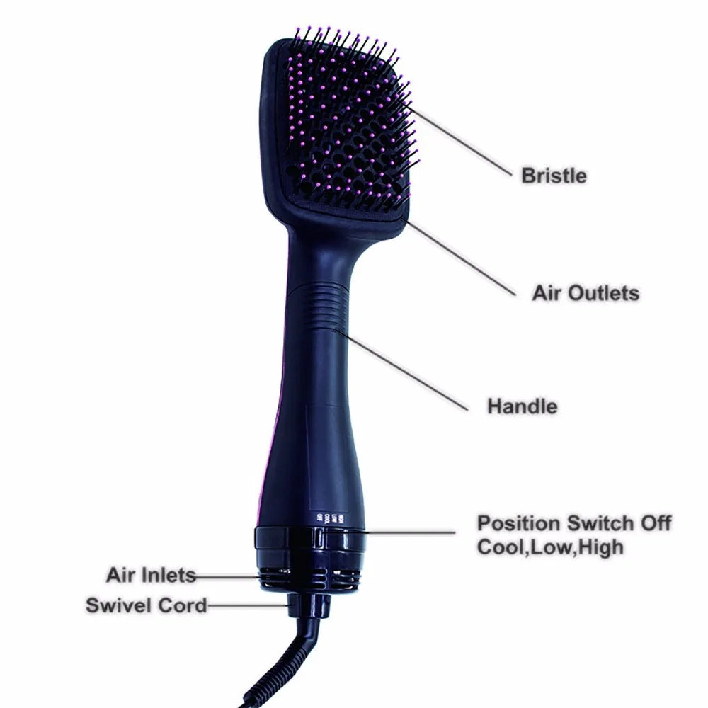 Kemei Electric Hot Air Brush 2 In 1 Hair Dryer Brush Hair Curlers Brush Professional Hairdryer Hairbrush Travel Blow Dryer Comb