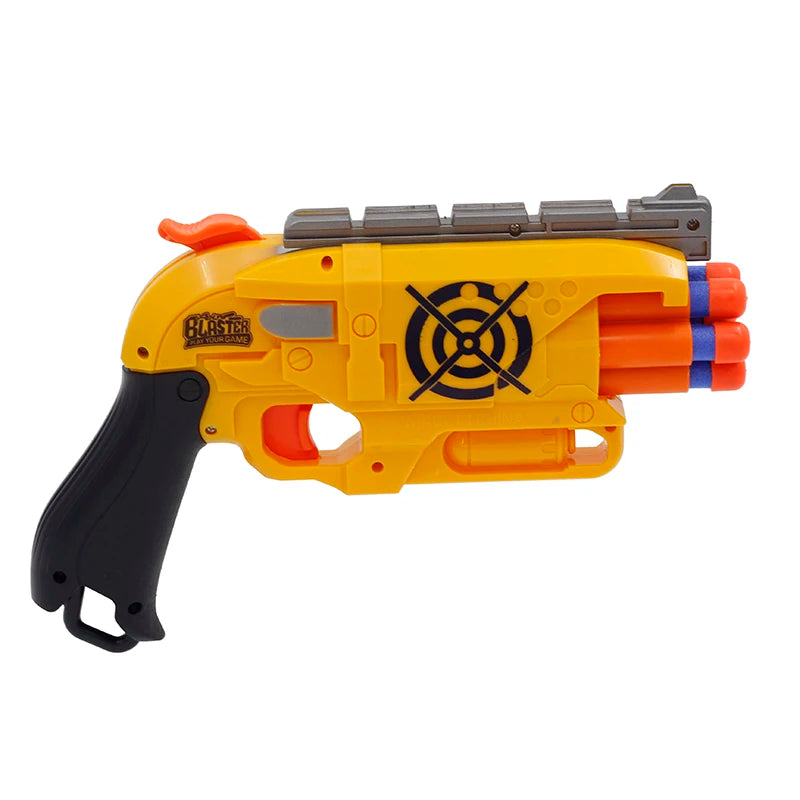 New Arrival Manual 6-Shot Revolver Soft Bullet Gun Suit for Nerf Bullets Toy Pistol Gun Dart Blaster Toys for Children