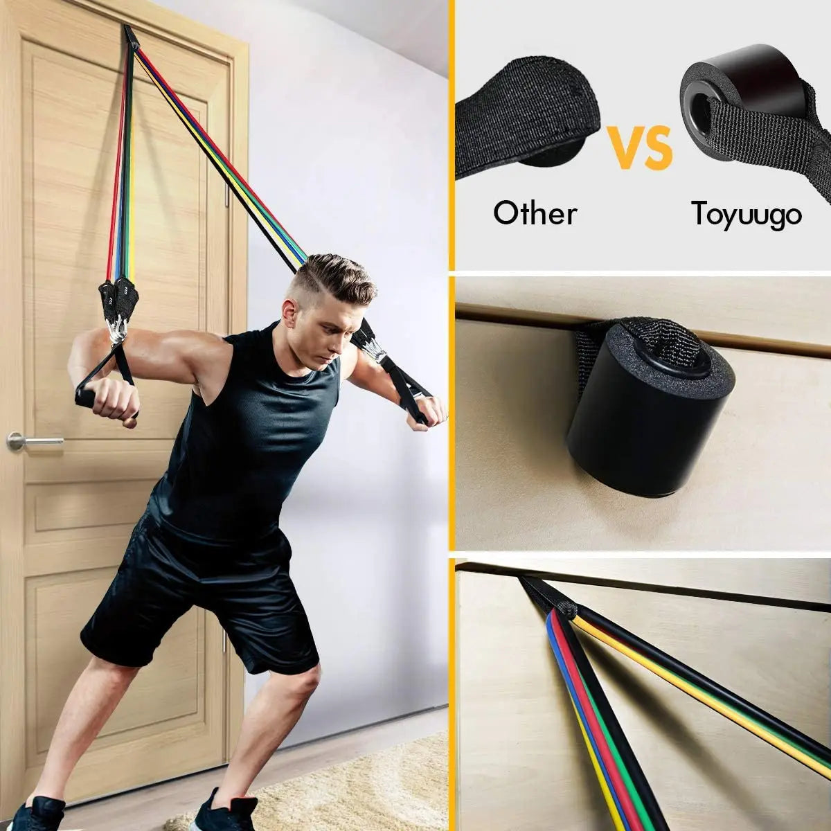 Fitness Pull Rope Resistance Rubber Band Yoga Elastic Belt Upgrade Training Stick Set Pilates Exercise Fitness Equipment