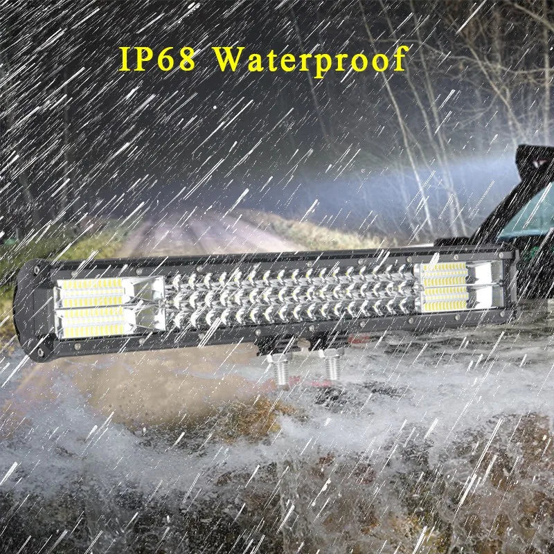 Tractor LED Work Light Bar 12V 24V 30V Combo Spot Flood IP68 For Off Road Harvester Vehicles SUV 4x4 4wd Truck Jeep Lorry