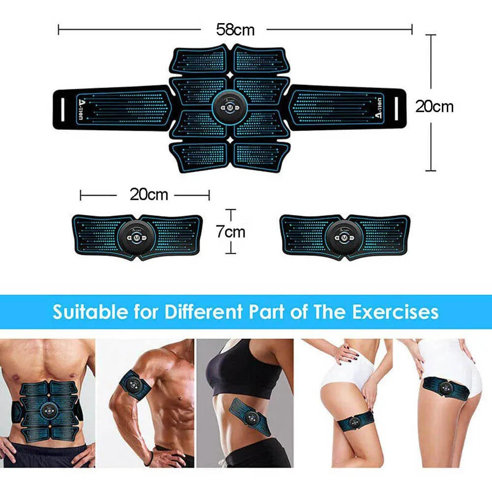 EMS Muscle Trainer Toner Vibration Body Slimming Belt Unisex Abdominal Stimulator Machine Ab Trainer Home Gym Fitness Equiment