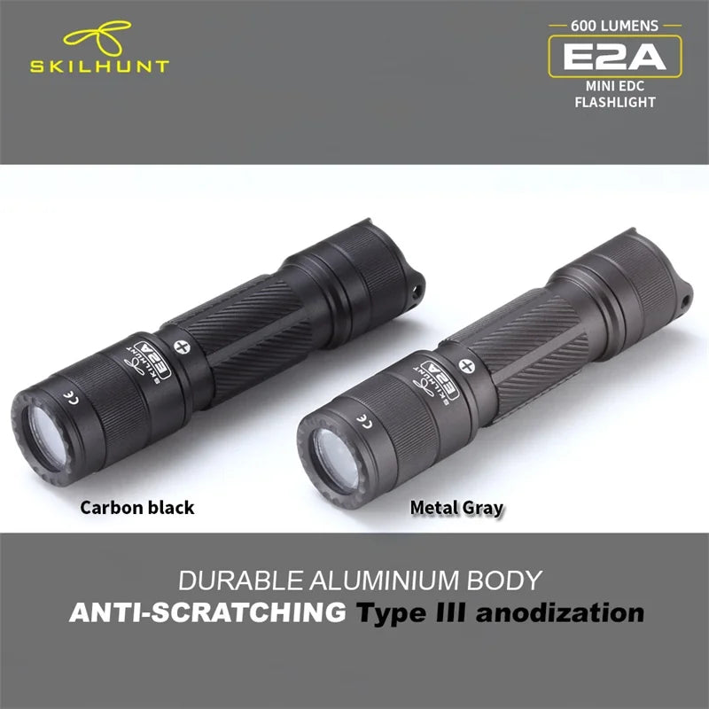 New arrive Skilhunt E2A 600 lumens Compact Pocket EDC Mini LED key light 14500 / AA Flashlight