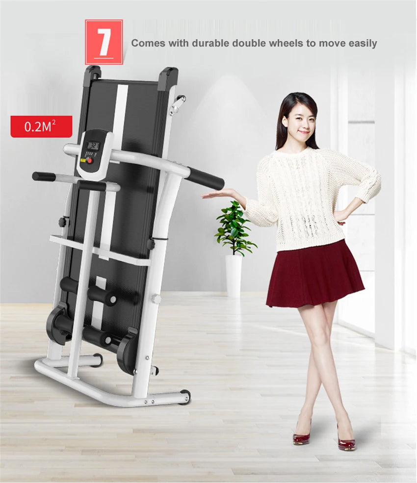 A3 New Treadmill, Folding Mechanical Treadmill, Fitness Treadmill, Multi-function Silent Fitness Equipment Treadmill With Belt