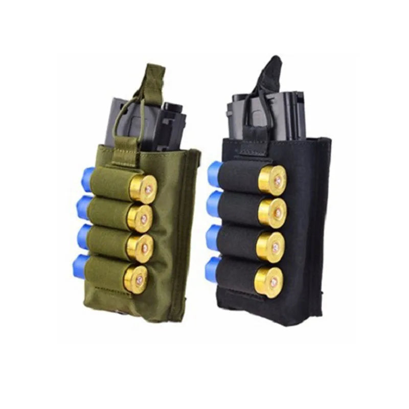 Tactical Molle 12GA 12 Gauge Ammo Shells Shotgun Bag Rifle Gun Reload Magazine Pouch for AK AR 15 Mag Bag Hunting Gear