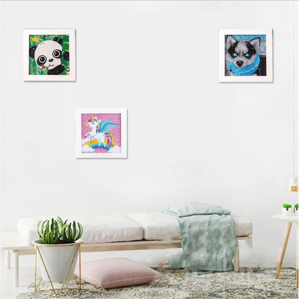 Christmas 5D Diamond Painting Kits for Kids for Children Beginners Art Crafts Unicorn Diamond Embroidery Home Wall Decoration