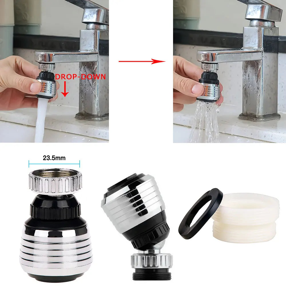 Faucet Bubbler 360 Degree Kitchen Faucet Aerator Water Saving High Pressure  Nozzle Tap Adapter Adjustable Water Filter Diffuser