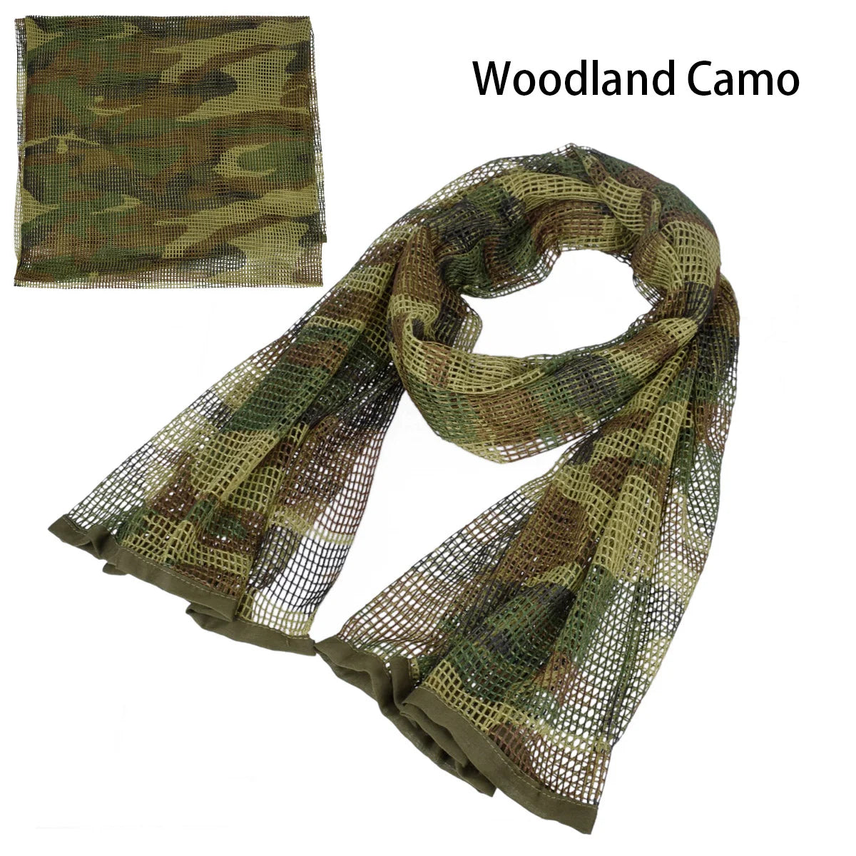 Cotton Camouflage Tactical Mesh Scarf Sniper Face Veil Camping Hunting Multi Purpose Hiking Scarve Ghillie Suit Clothes