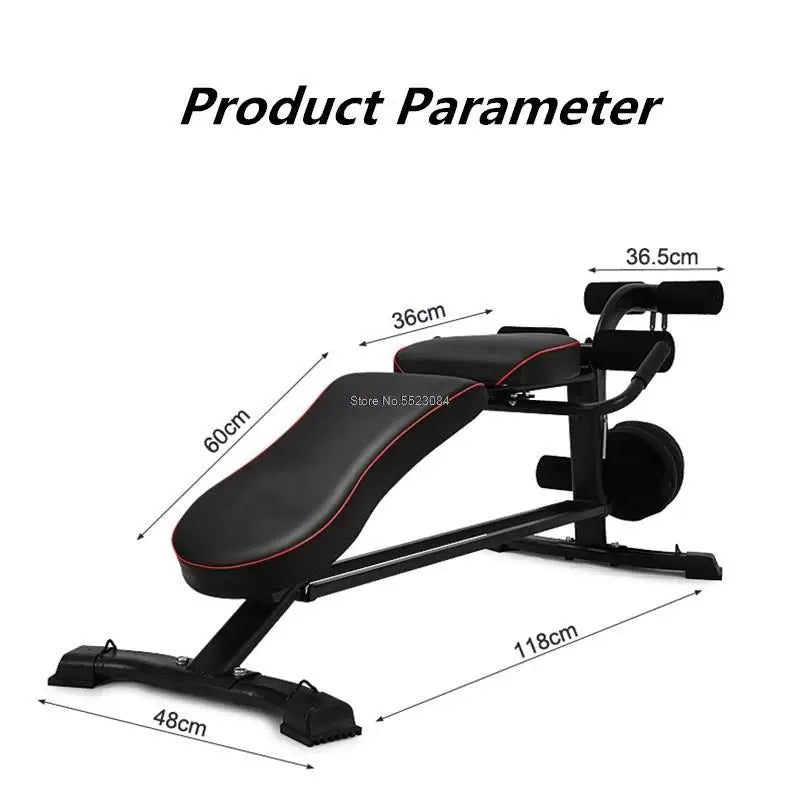 Gym Fitness Foldable Muscle Press Machine Supine Bench Dumbbell Board Sit-ups Rack Weight Lift Training Body Building Equipment