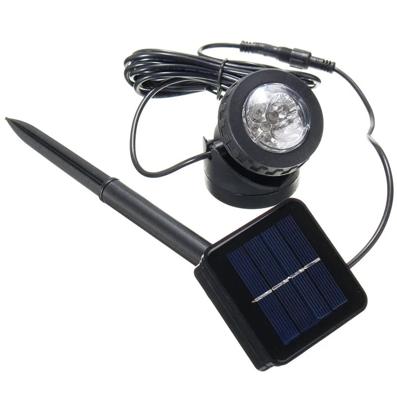 6 LED Solar Garden Spot Light Outdoor Lawn Landscape Pool Pond Yard Powered Spotlight Waterproof Solar Lamp Bulb