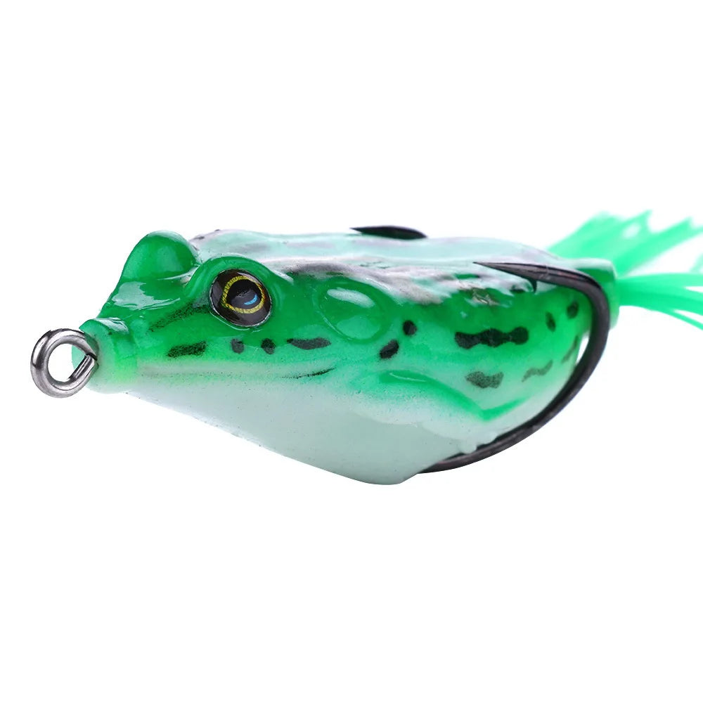 55mm 12.5g Frog Lure Soft Fishing  Lure Jigging Bait Crank Topwater Catfish Silicone Artificial Wobblers Frog For Fishing Gear