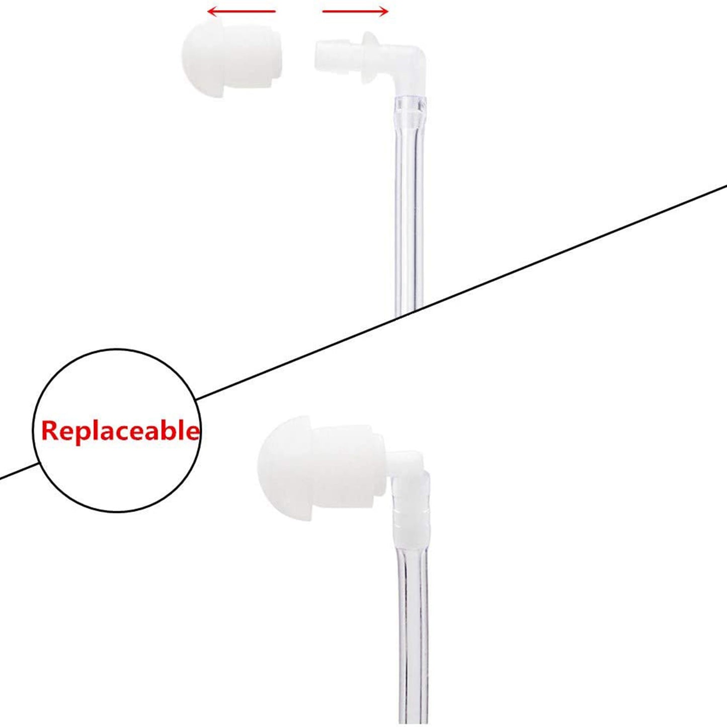 Covert Acoustic Tube Security Bodyguard Earpiece Headset PTT Mic Compatible for Motorola CP040 DP1400 GP68 GP88