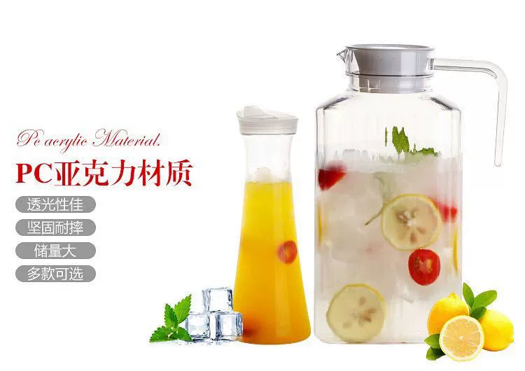 600ml/2000ml Plastic Stove Top Safe Heat Resistent Large Pitcher Kettle Hot and Iced Tea Water Juice Beverage