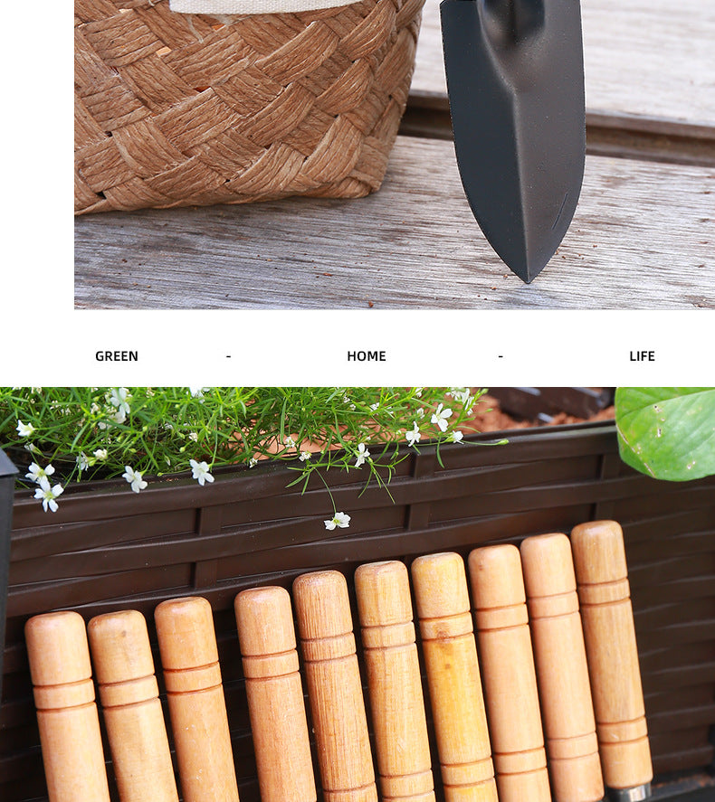 1Pc Stainless Steel Gardening Shovel Flower Planting Shovel Garden Wooden Handle Home garden tools Small Home Shovel Spade