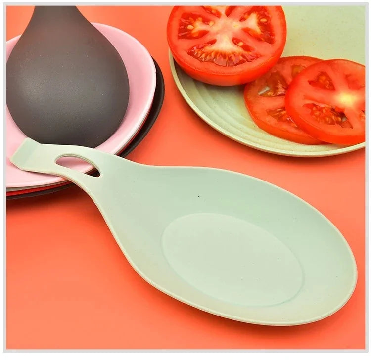 Silicone Spoon Holder Rest Pad Kitchen Utensils Spatula Eggbeater Heat Durable Resistant Placemat Tray Insulation Kitchen Tools