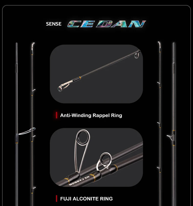 PURELURE SENSE CEDAN Universal Micro Rod 40T Carbon Casting Spinning Fishing Rods Baitcasting 2.5g-10g Fast Trout Rod Bass Rod