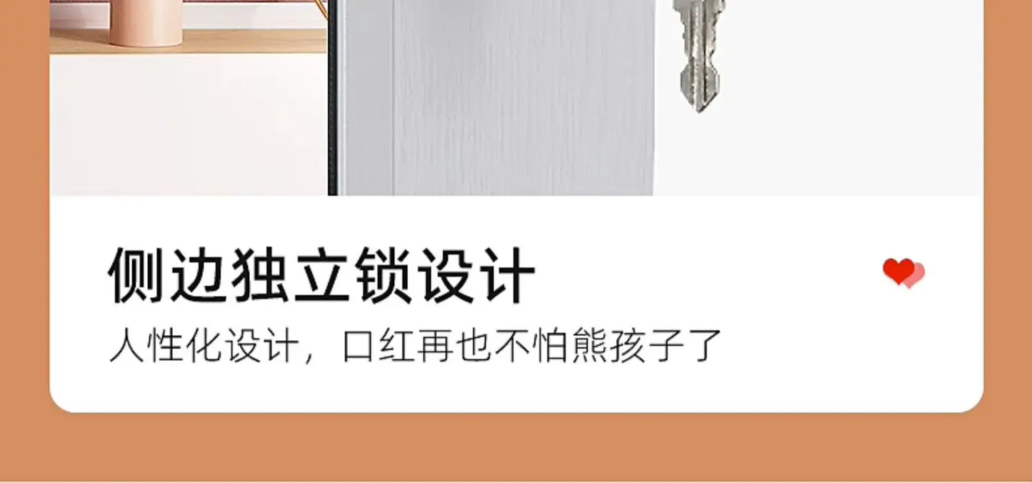 Dressing mirror, bedroom, multifunctional jewelry storage cabinet, household full body mirror, minimalist floor mirror