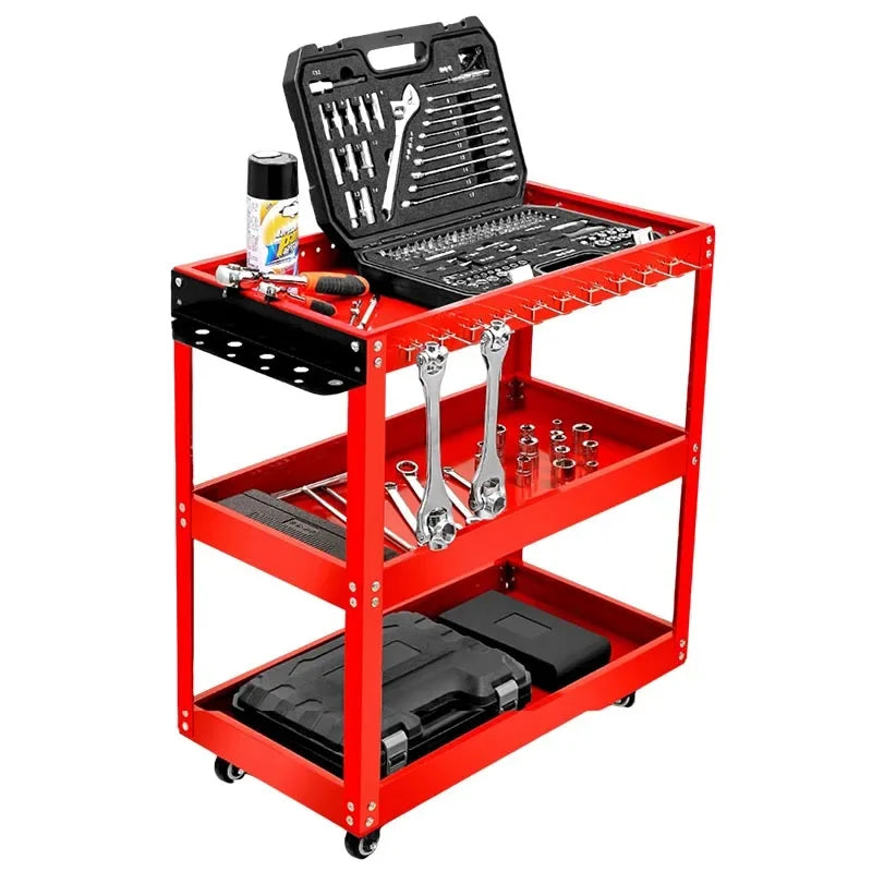 Multifunctional Tool Trolley Toolbox Tool Cart With Mute Wheels Maintenance Storage Shelf Layer Small Cart