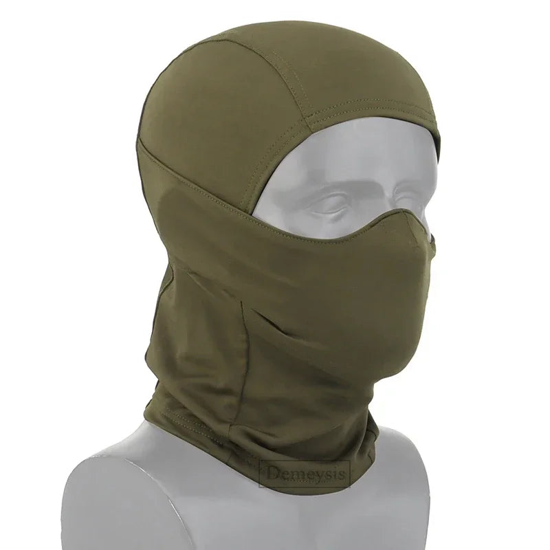 Tactical Mask Outdoor Balaclava Head Hood Silicone Half Face Windproof Headgear Airsoft Hunting CS Game Sunscreen Cap