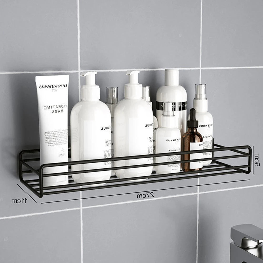 Wall Shelf Kitchen Organizer Shelves Bathroom Shelf Corner Iron Shower Caddy Storage Rack Shampoo Holder Bathroom Accessories