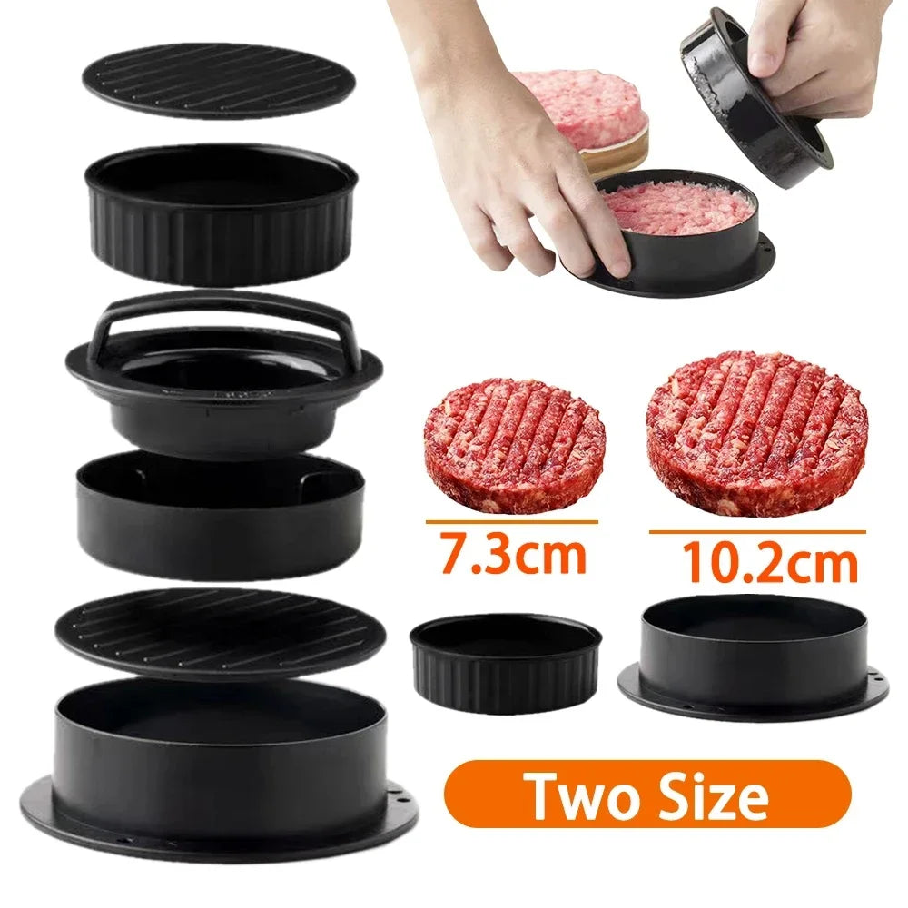 ABS Hamburger Meat Press Maker Round Shape Non-Stick Stuffed Burger Patties Beef Grill Pie Press Mould Maker Kitchen Accessories