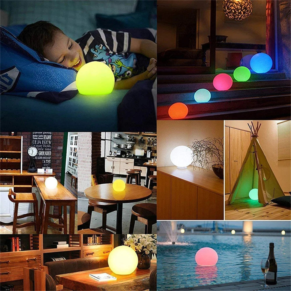 1pc Solar Floating Ball Pool Light 14 Inch Inflatable Hangable Waterproof Color Change Led Globe Pool Party Light Solar Lamp