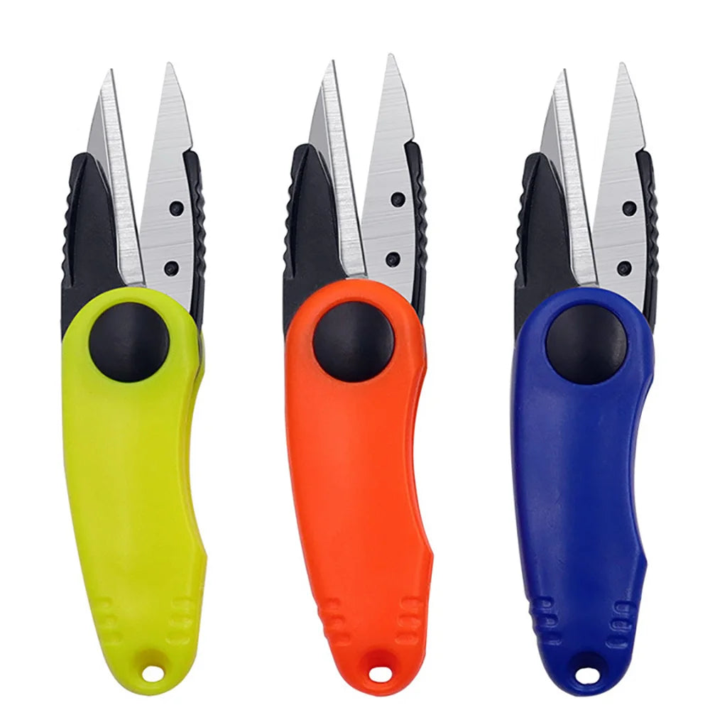 Fish Use Scissors Foldable Fishing Line Cutter Shrimp-shape Clipper Nipper Quick Knot Buckle Gear Tool Stainless Steel Tackle