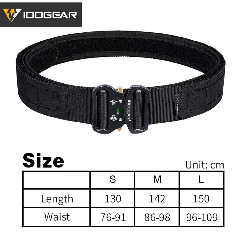 IDOGEAR 2 Inch Tactical Belt Quick Release Metal Buckle  MOLLE Mens Belts Camo 3415