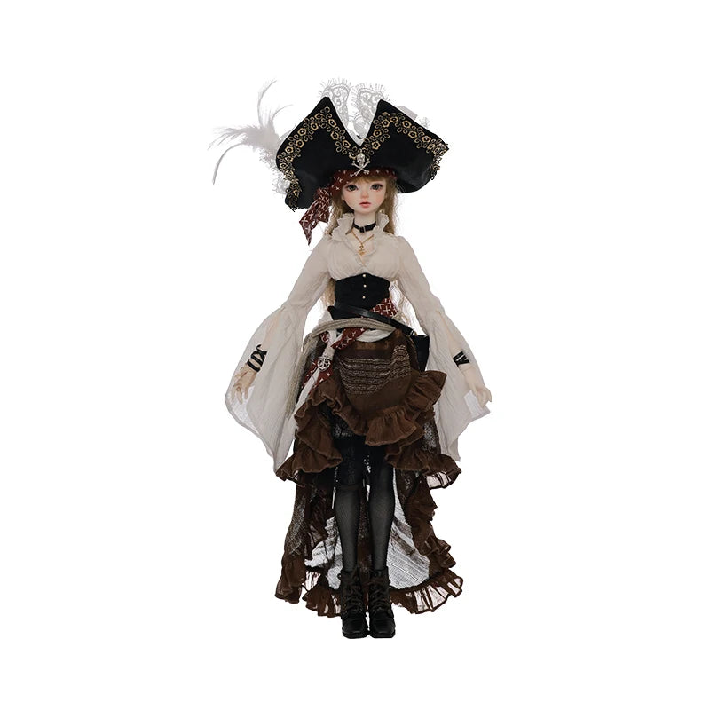 ShugaFairy Lynn Bjd Doll 1/4 Bariy Body  Middle Ages Sea Warrior Pirate Captain Moveable Joints Full Set FashionDoll