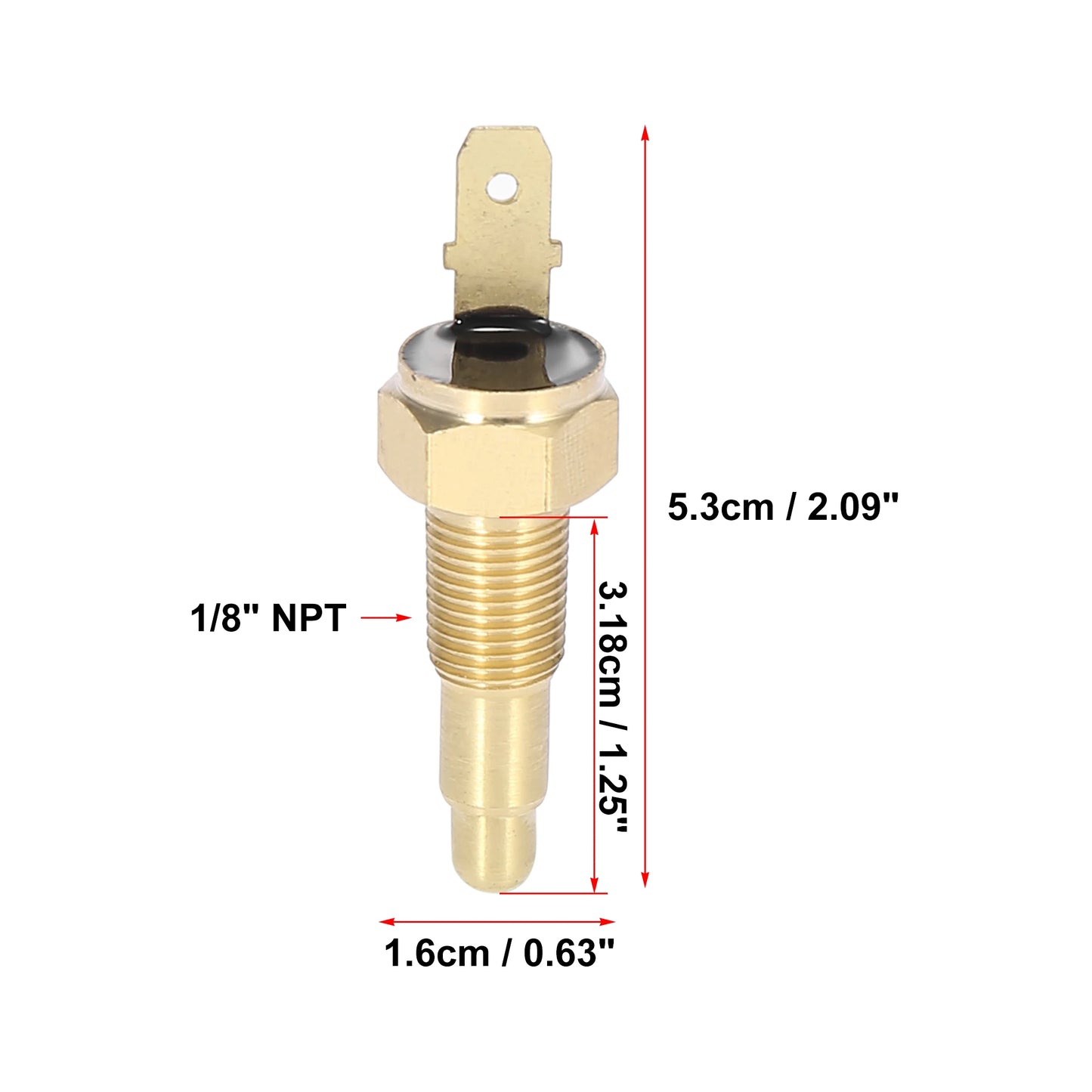 X Autohaux Universal Car Radiator Fan Temperature Sensor Switch for Car 1/8" NPT 150 Degree on 135 Degree Off Auto Accessories