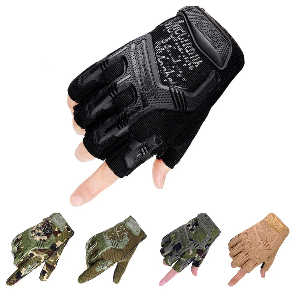 Tactical  Gloves Half Finger Paintball Airsoft Shot Combat Anti-Skid Men Bicycle Full Finger Gloves Protective Gear