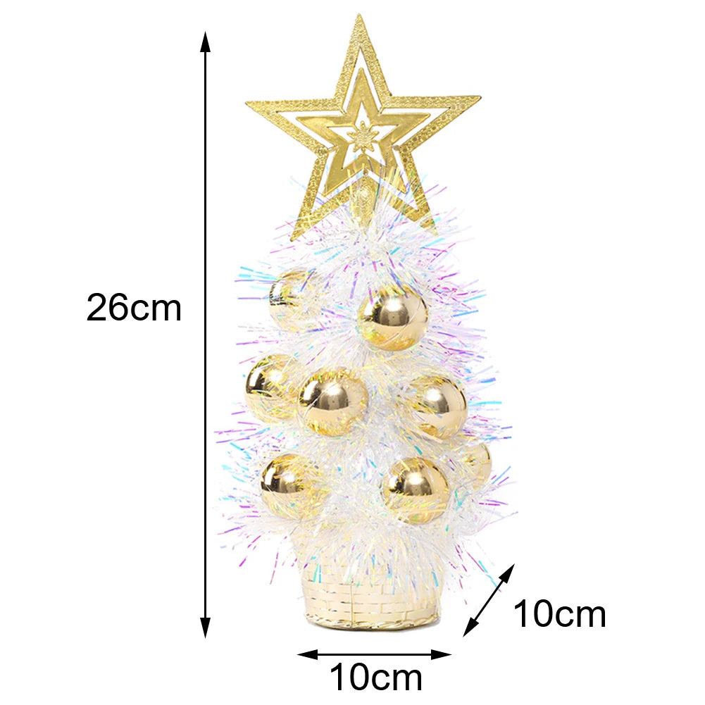 Luminous Mini Christmas Tree Decorations Home Desktop Small Tree Ornaments New Year Navidad Gifts Christmas Festival Party Dec