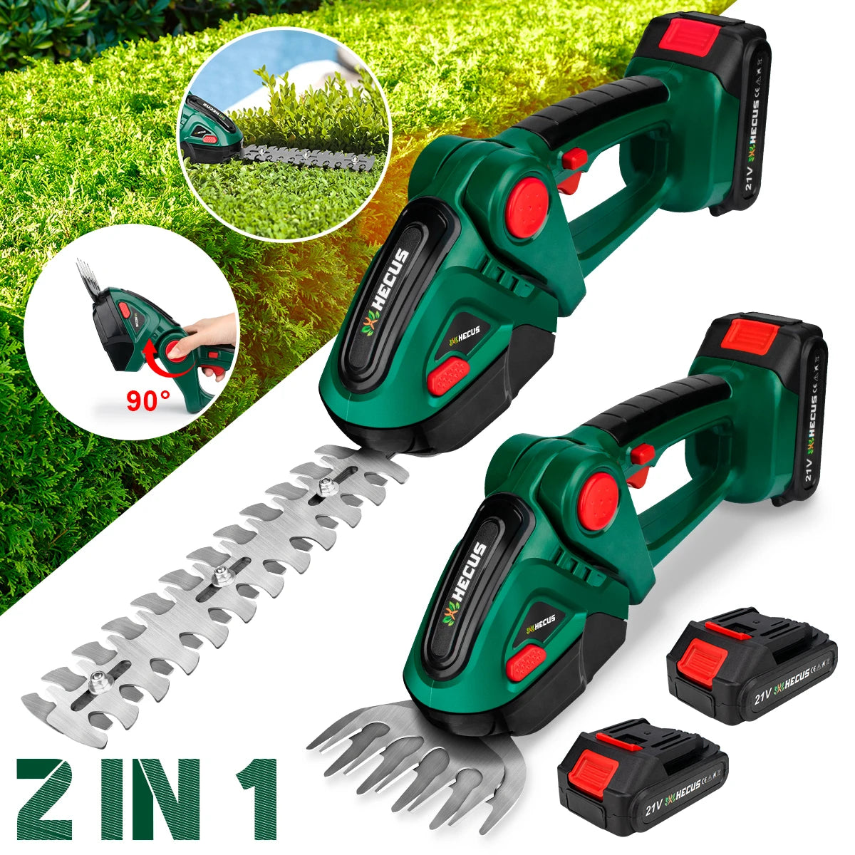 2 IN 1 Cordless Electric Hedge Trimmer Lawn Mower Household Shrub Weeding Pruning Mower Garden Tools for Makita 18V Battery