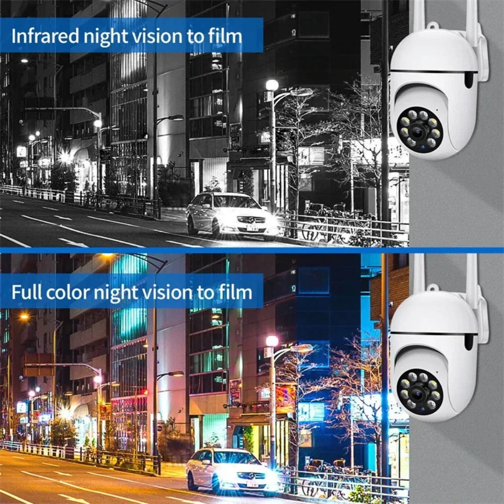 8MP Wifi Wireless Security Monitor Cameras Color Night Vision Outdoor Cam Smart Home CCTV HD Surveillance Camera IP66 Waterproof