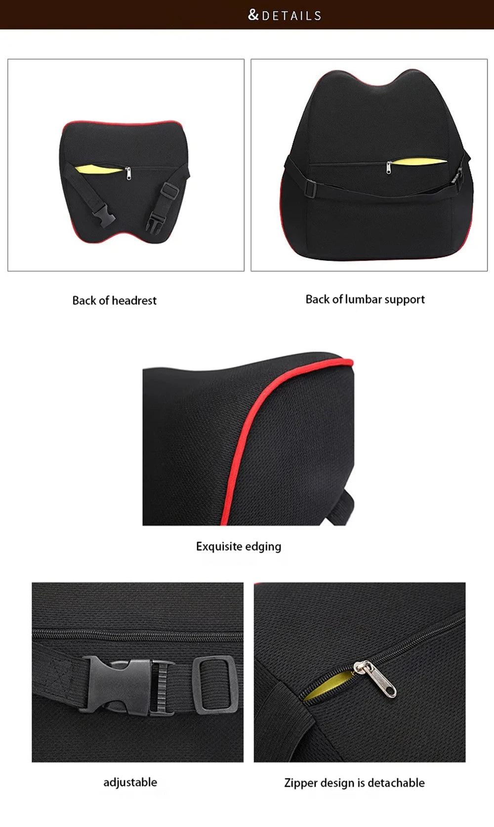 Universal Car Neck Headrest Pillow Memory Foam Head Adjustable Pillows For Benz Auto Seat Headrest Support Neck Car Accessory