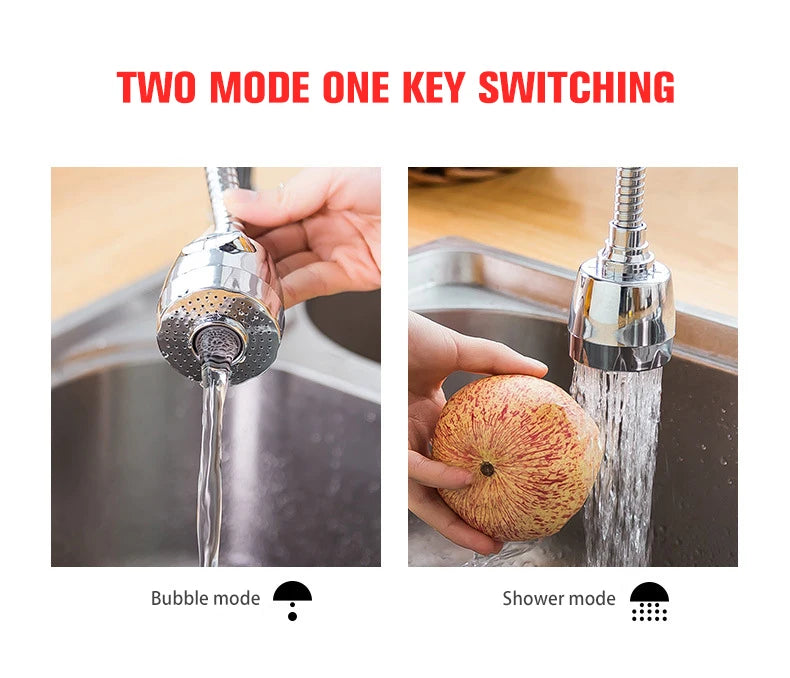 Dual Mode Kitchen Faucet Aerator 360 Degree Swivel Adjustable Sprayer Filter Diffuser Water Saving Nozzle Bath Faucet Connector