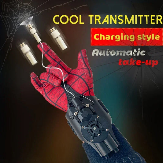 Spiderman Web Shooters Spider Man Wrist Launcher Upgraded Version Peter Parker Cosplay Gadgets Set Toys for Children Gift Kids