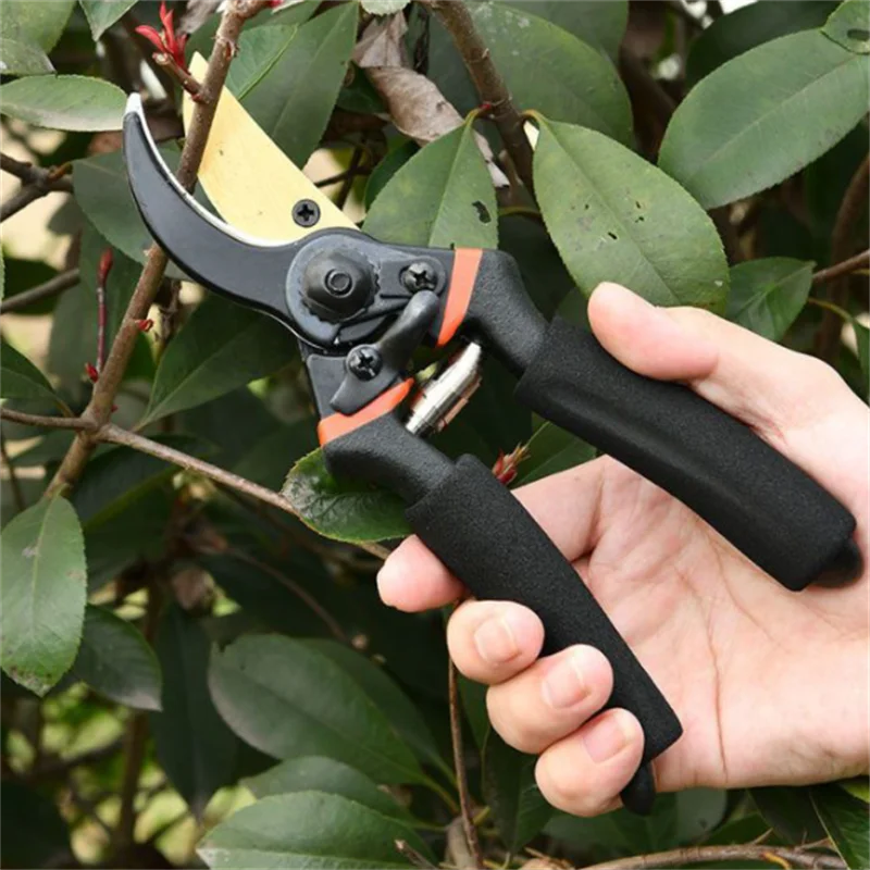 1Pcs Anti-Slip Pruning Shears Labor-saving Cutting Tools Rough Pruning Shears Garden Scissor Maintenance Tool Flower Trimming