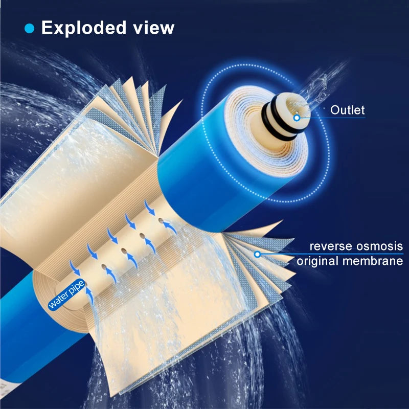 3213-800gpd RO reverse osmosis membrane filter displacement water system to remove residual chlorine