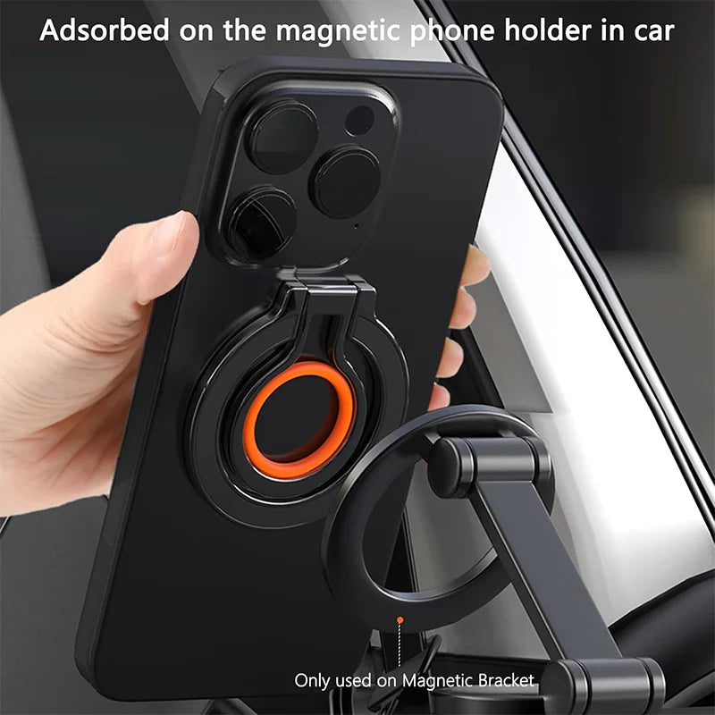 Magnetic Bracket Finger Ring Magnetic Holder Strong Magnet Mobile Phone Stand 360° Rotating Foldable Stand for Car Tabletop