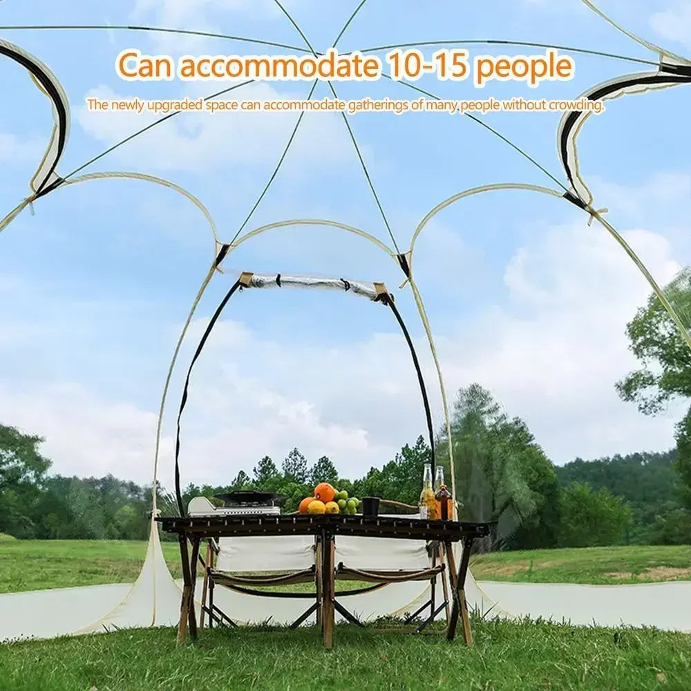 Transparent Camping Tent 4-8 Person Star Dome Tent Portable Spherical Tents 360 Degree Panoramic Window Outdoor Sun Room Tents