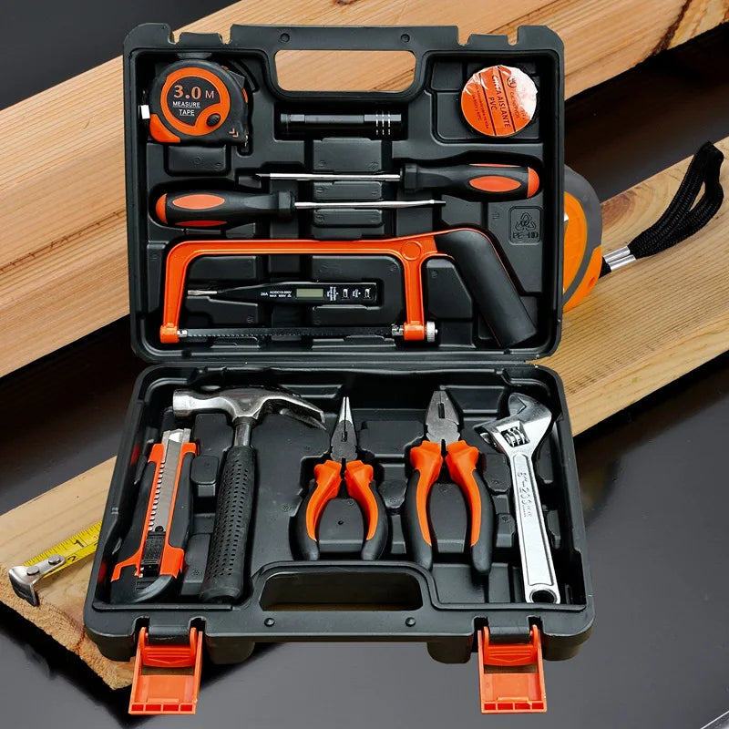 13 Piece Household Tool Set, Hardware Combination Set, Toolbox, Woodworking And Electrician Manual Tools