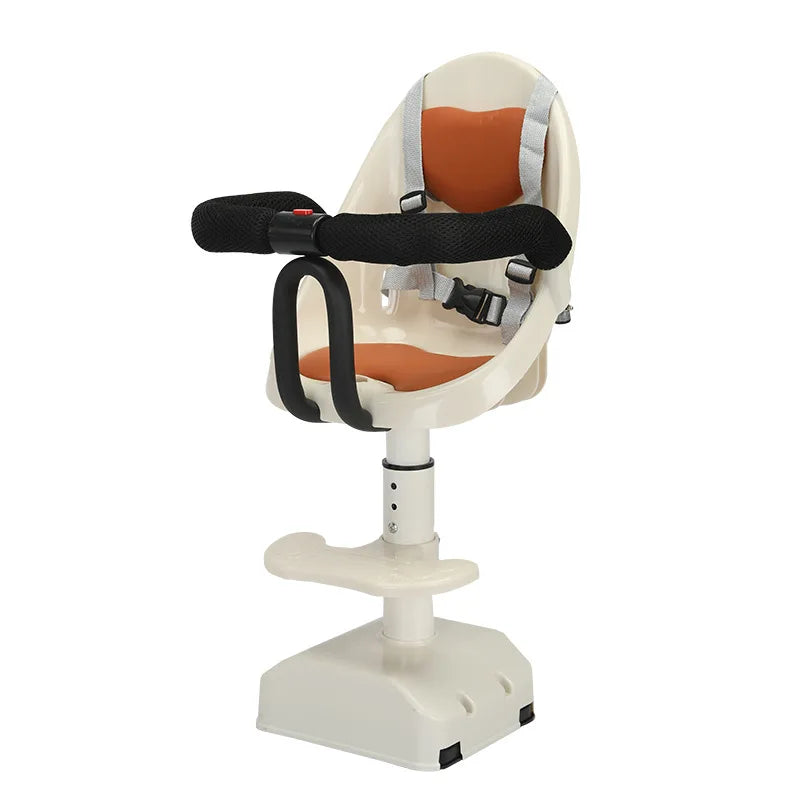 Motorcycle Front Child Seat Electric Vehicle Adjustable Safety Seat with Shock Absorption for Child Aged 9 Months To 4 Years Old