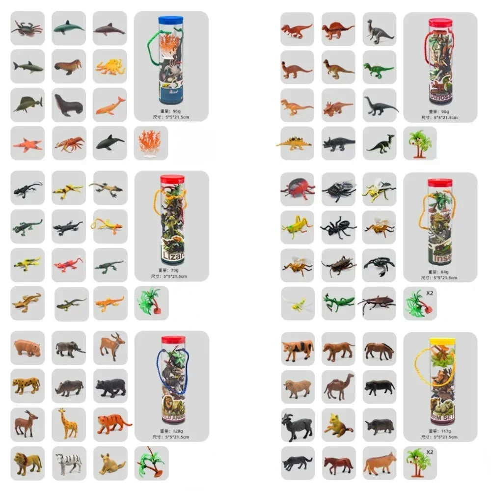 12Pcs/Lot Funny Dinosaur Model Children's Educational Toys Small Simulation Animal Figures Kids Toys for Boy Birthday Gifts New