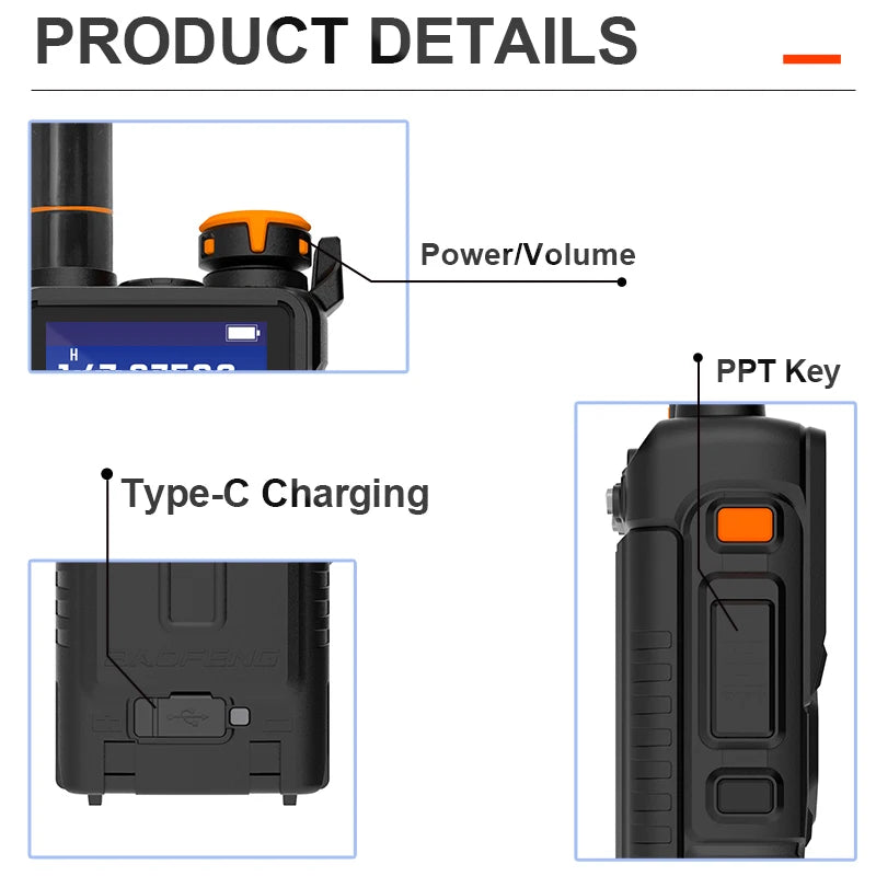 Baofeng UV K5 Plus Walkie Talkie Portable Am Fm TwoWay Radio Comumicador Station Amateur Ham Wireless Long Range Receiver Radios