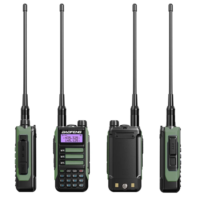 Baofeng Walkie Talkie UV-16 Long Range Powerful 10W Handheld HF Transceiver Dual Band VHF UHF 2 Way Ham Radio waterproof